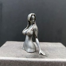 Statua ragazza nuda nera rame