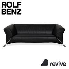 Rolf Benz 322 IN Cuoio Pelle Nero Divano