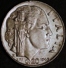 Italy 20 Centesimi 1943