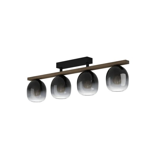 Modern wood and glass black - and, 4