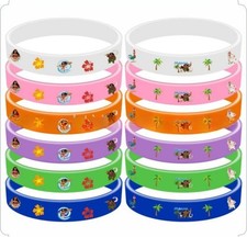  Set 6 braccialetti silicone