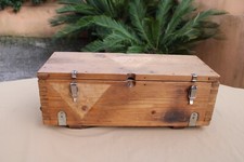L68- CASSA MILITARE NATO - LEGNO MANICO MUNIZIONE MILITARIA BOX CERNIERA ARREDO