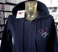 Felpa donna Sweet Years in cotone con logo strass, tasche e cappuccio art 22216