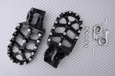 Cale Repose-Pieds Noir en Alu Droit & Gauche Cross / Enduro KTM SX 250 2017-2018