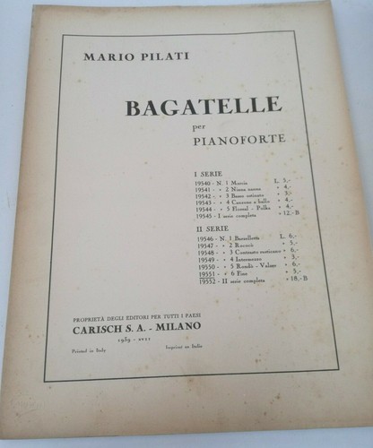 Bagattelle per pianoforte - pianoforte, 6