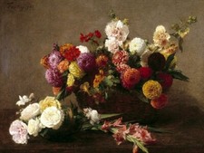 Quadro Cesto con Fiori Vari