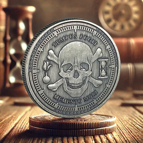 Moneta sfida tempus fugit - sfida, "tempus