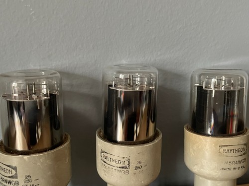 Three raytheon 5r4wgb - 5r4wgb, tubes