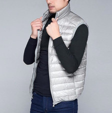 doudoune sans manche en duvet de canard blanc léger pour homme pas cher noir