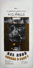 Locandina film Nel 2000 guerra o pace? Wells Menzies - 30 x 70 Raro Occasione!