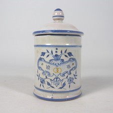 PICCOLO MINI VASO ALBARELLO BARATTOLO PORTA SPEZIE IN MAIOLICA CERAMICA DERUTA
