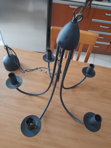 Lampadario ferro arte - lampadario,
