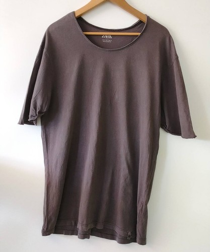Shirt zara marrone minimal - t-shirt,