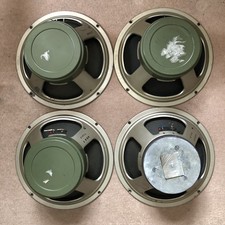 Quad 4x Altoparlanti Vintage 1970 Celestion Greenback G12H 30w 16ohm 75hZ T1217 12"
