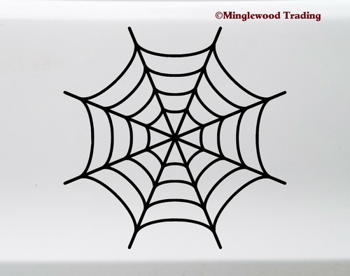 Adesivo vinile spider web - in,