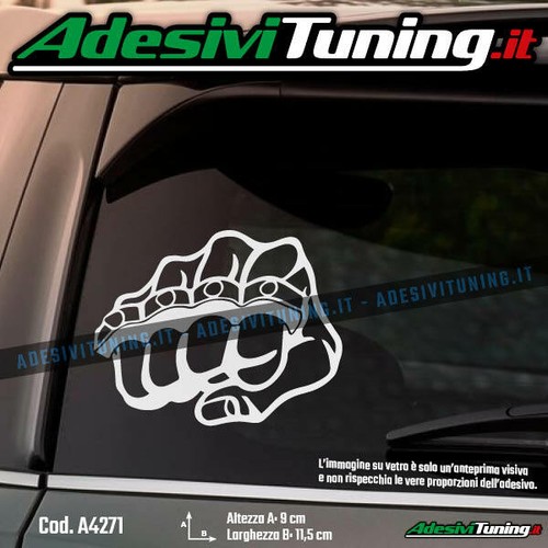 Adesivo pugno ferro - adesivo,