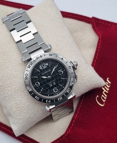 Cartier pasha 35 gmt - pasha,