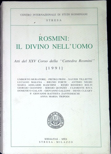 Rosmini divino nell uomo - il,