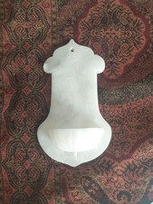 Piccola Acquasantiera Marmo Bianco Fatta A Mano