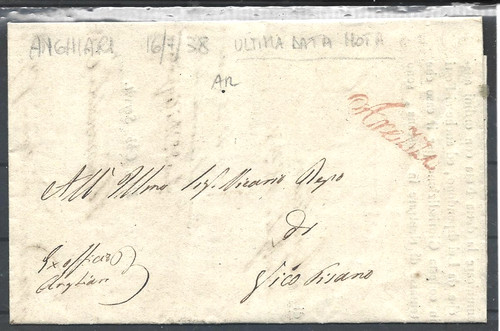 1838 prefilatelica con - 16/7/1838,
