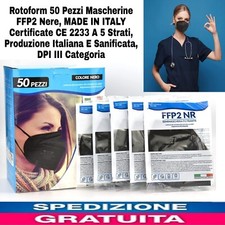 50 Pezzi Mascherine FFP2 Nere
