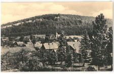 Cartolina Martinroda - Veduta del luogo con il monte Veronica - 1964 - bianco e nero