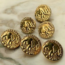 Lot Coco Chanel Paris Buttons Gold Vintage