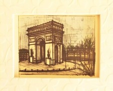 Bernard Buffet - Parigi - Litografia vintage originale - 1967 - con cornice.