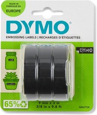 DYMO 3D Nastro Etichette a Rilievo Autoadesive  Rotoli da 9 mm x 3 m