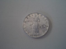 MONETA 10 DIECI LIRE CITTA' DEL VATICANO PAPA PIO XII - ANNO 1953