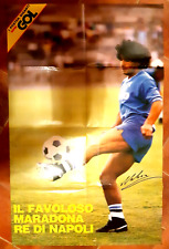 MARADONA RE DI NAPOLI - MAXI POSTER 1984 ORIGINALE SUPER GOL (84 x 54 CM CIRCA)