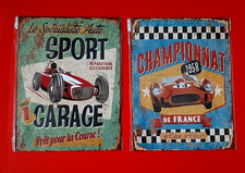 SET 2 TARGHE METALLO AUTO