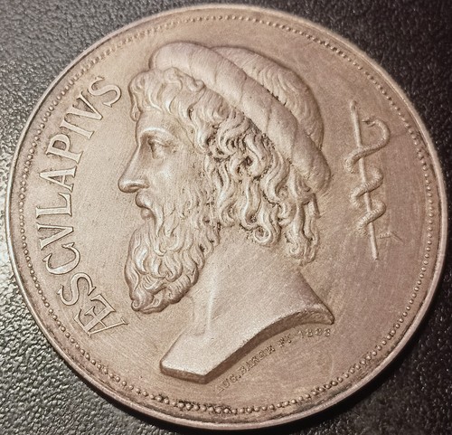 Medaglia argento aesclepios - medaglia,