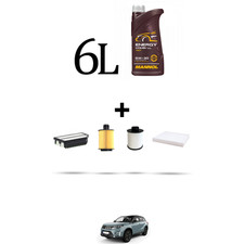 HOFFCAR Kit tagliando 4 FILTRI e 6L OLIO per Suzuki Vitara II 1.6 DDIS 88kw Dal 