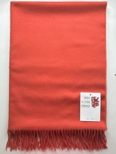 Sciarpa oversize 100% cashmere grande tessuto bracken corallo stola super morbida 190x72 cm