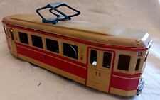 MS- Lehmann Old years '50, giocattolo di latta "Tram Stadium # 599", funzionante, tedesco occidentale