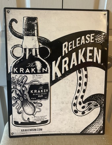 Insegna kraken rum nero - rum,