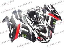 Per Kawasaki ZX-6R 2007-2008 Kit Carena Carrozzeria Stampo Iniezione ABS Nero Opaco