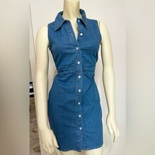 ZARA denim sleeves dress with