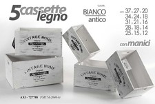 5 CASSETTE LEGNO ANTICATO