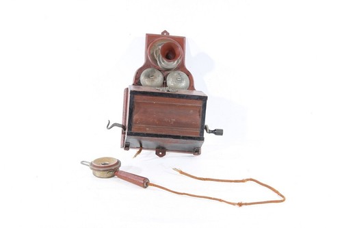 Vecchio legno telefono pensile - vecchio,
