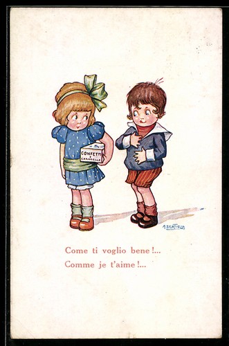 Cartolina artista a - cartolina, d'artista