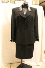 Tailleur donna Luisa spagnoli, viscosa, nero, taglia 48