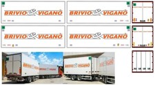 Nuova Grafica Brivio&Viganò adesiva x motrice e rimorchio 7,45 frigo Herpa 1/87.