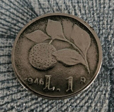 1 LIRA (ARANCIA) 1946 - fac simile
