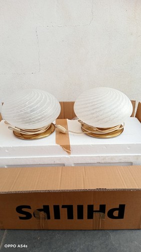 Coppia lampade tavolo vetro - da,