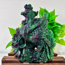 6,23 libbre intagliato a mano raro tesoro rosso verde unicorno esemplari minerali intagliati