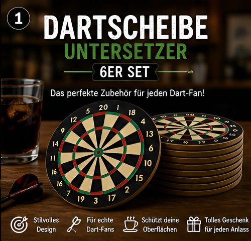 Freccette sottobicchieri set - sottobicchieri, 6