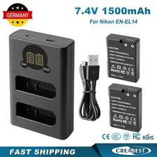 2 batterie EN-EL14 + doppio