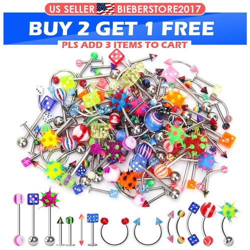 105pcs lotto kit piercing - 105pcs/lotto,